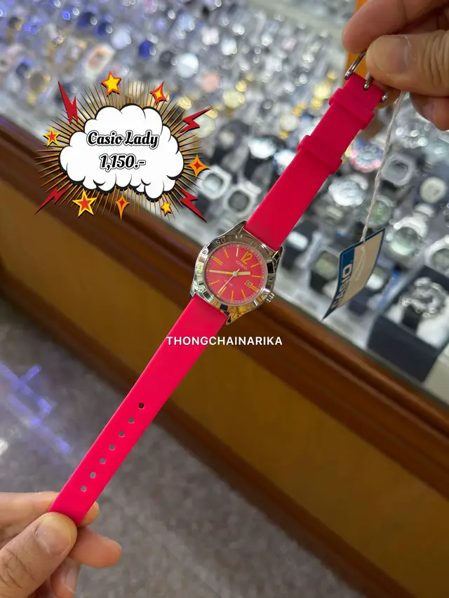 สีนี้แหละที่ทำให้คุณโดดเด่นแบบไม่ต้องพยายาม สีชมพูฟรุ้งฟริ้ง ใส่เรียน ใส่ทำงาน ใส่เที่ยวก็น่ารัก สดใสทั้งวัน 🌈✨ #นาฬิกาcasioแท้ #casiowatch #นาฬิกาผู้หญิง #casio #นาฬิกาข้อมือ 
