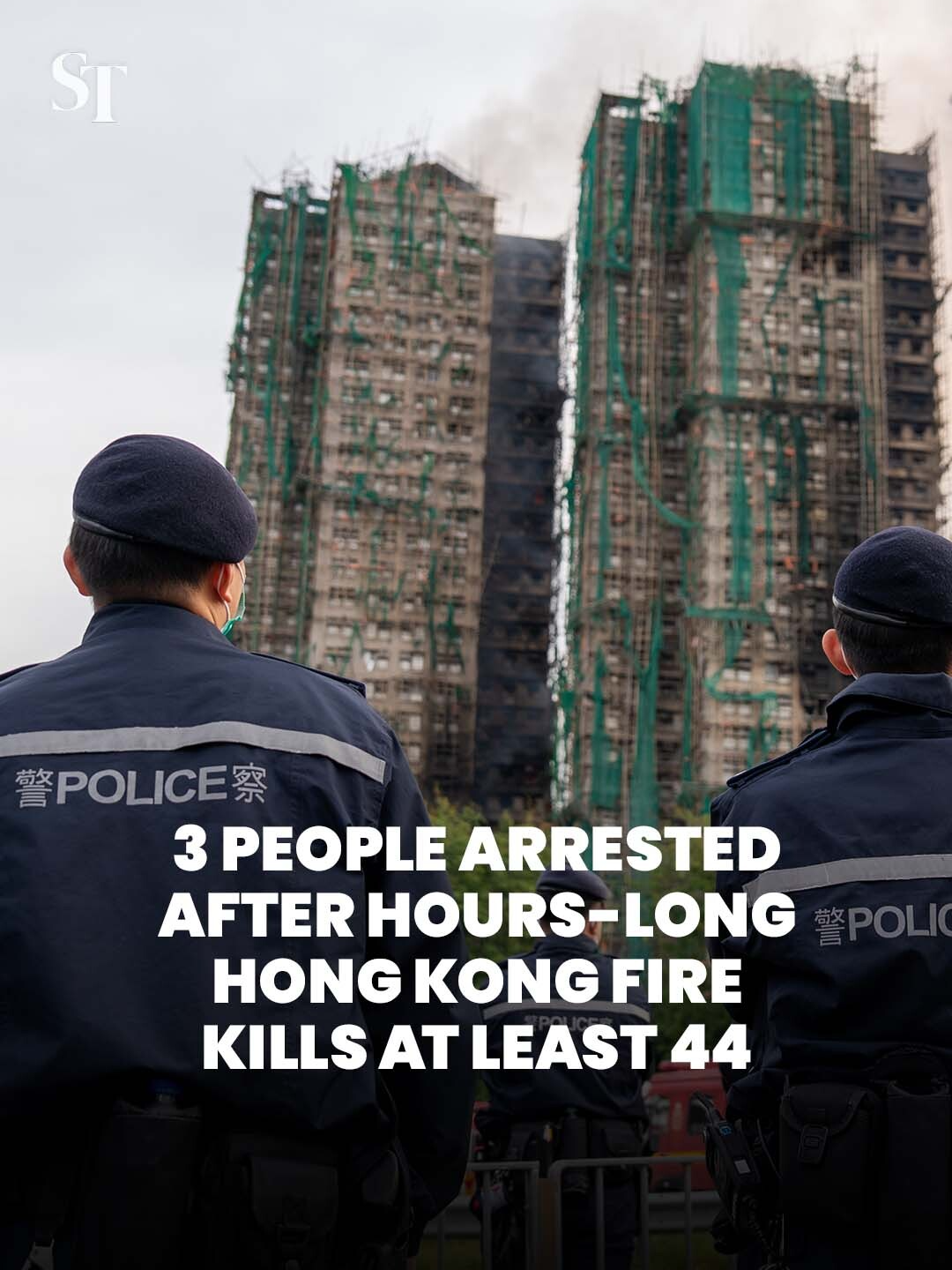 3 people have been arrested following a deadly fire at a Hong Kong apartment complex. The blaze has killed at least 44 and hundreds are missing. #HongKong #Fire #Taipo