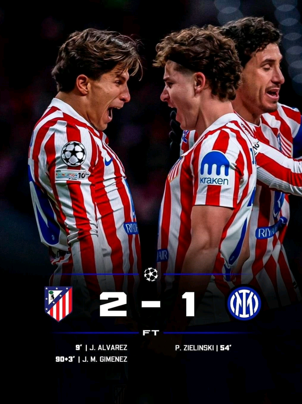 Atlético de Madrid VS Inter de Milán 🔥⚽ #futbol #championsleague #champions #interdemilan #atleticodemadrid 
