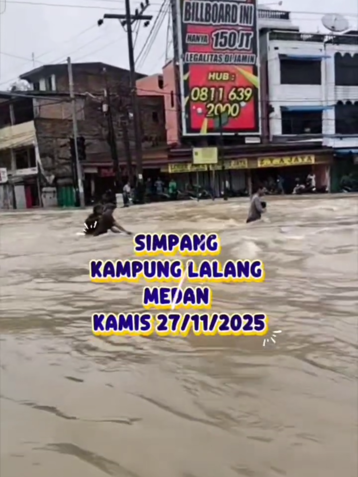 BANJIR HARI INI MEDAN KAMPUNG LALANG #medan #banjir #kampunglalang #sibolga #deliserdang 