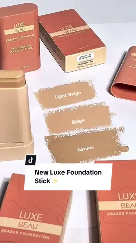 New Luxe Foundation Stick !! Sesuai untuk Beginner - Daily - Light - Rushing makeup 😍 Promo launching terhad. Cepat checkout sebelum Promo habis ‼️🔥 #LuxeBeau #luxefoundationstick #foundationstick #makeup #fyp 