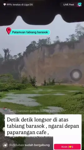 Detik detik longsor di Ngarai (depan paparangan)  bukittinggi agam sumatera barat  #sumaterabarat #ngaraisianok #agam #longsor #tabiangbarasok 