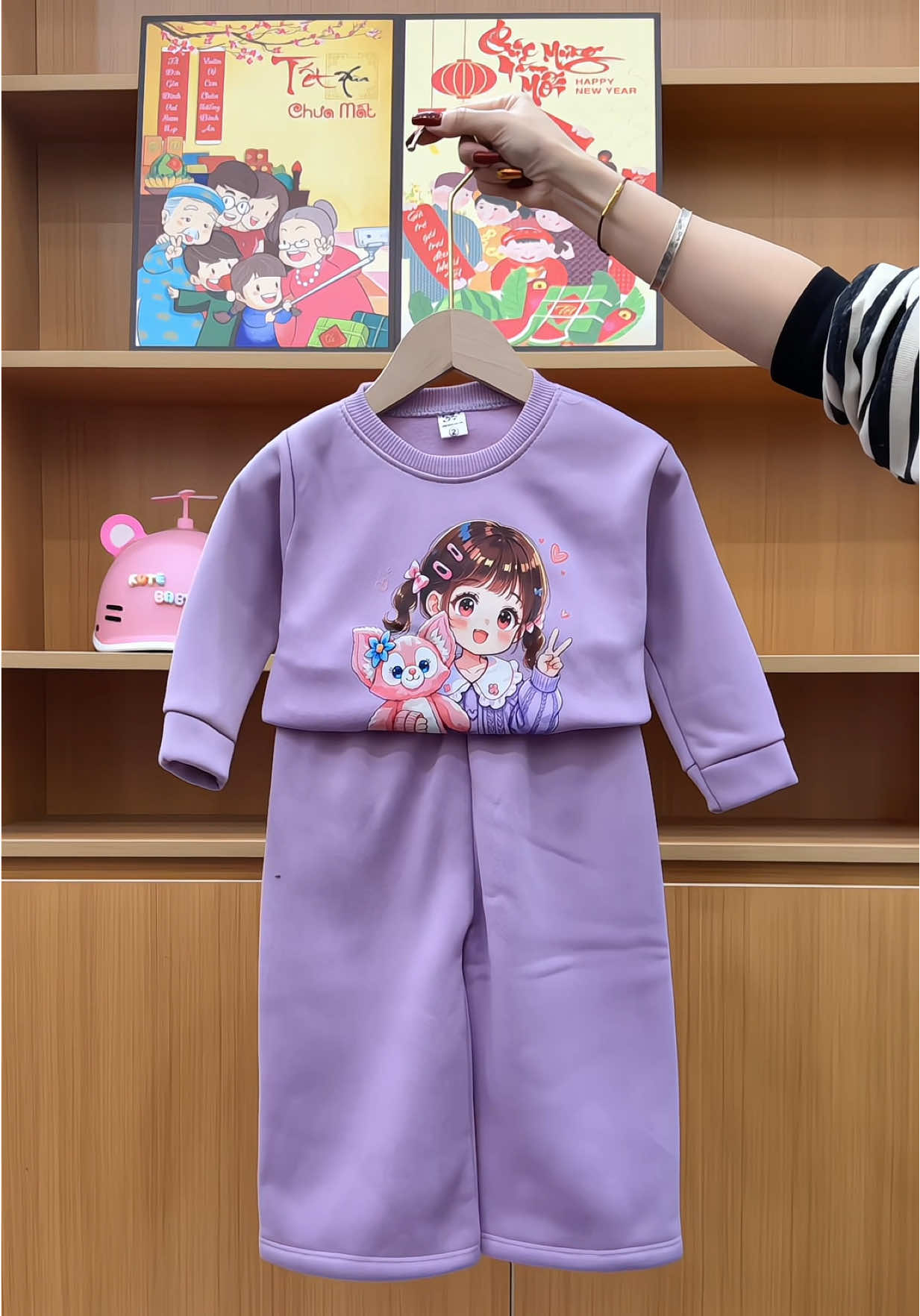 Bộ nỉ cho bé gái #thoitrangtreem #bonichobe #bochobe #bochobegai #bobegai 