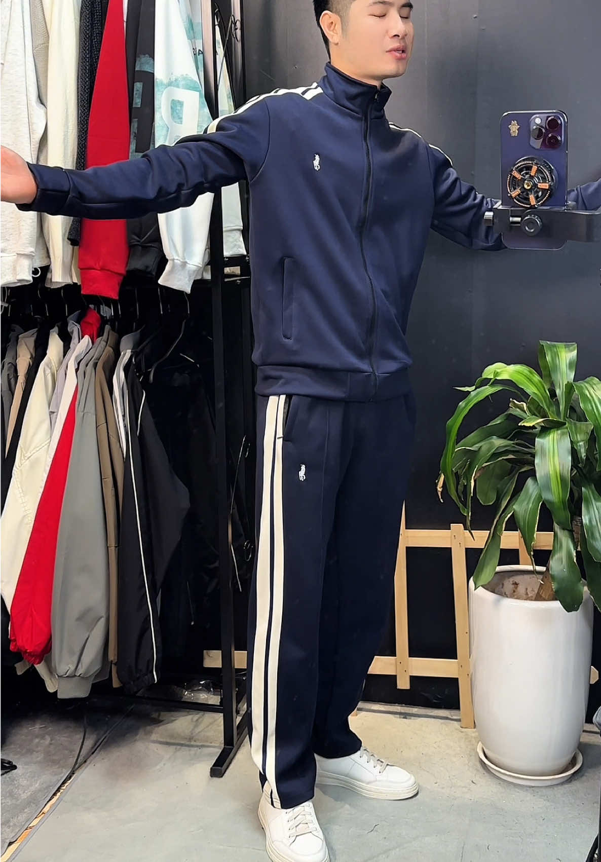 Bộ nỉ ống suông kéo khoá #duytailive #setboni #boni #bonithudong 