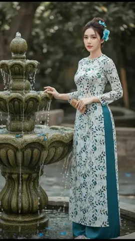 áo dài in lá #aodai #aodaivietnam #xuhuongtiktok #aodaitruyenthong 