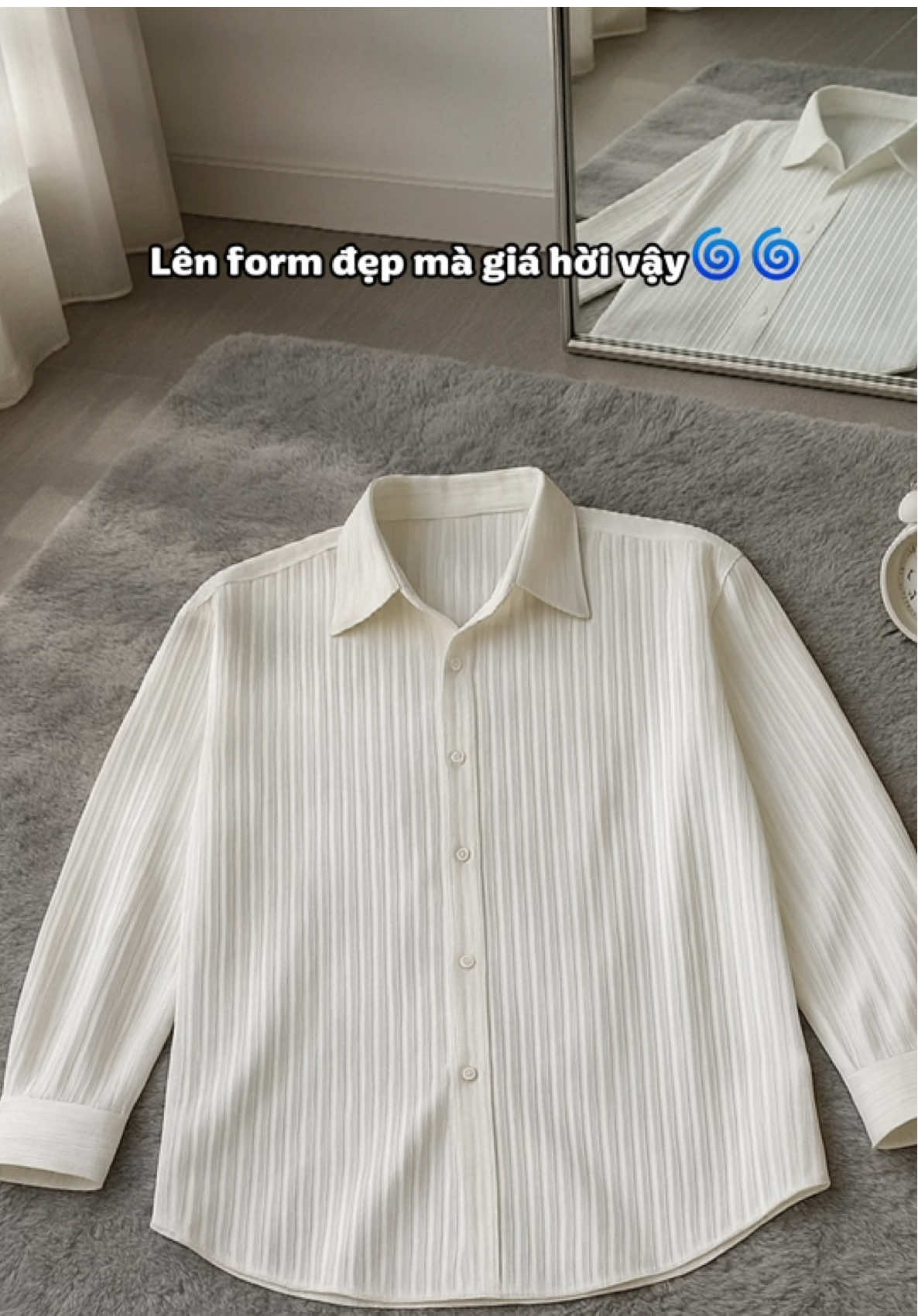 ÁO SƠ MI NAM TAY DÀI VÂN ĐÔI #xuhuong #outfit #somi 