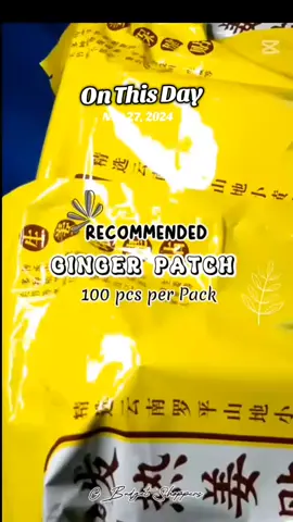 #onthisday #gingerpatch #gingerpatchpainreliever #painrelieverpatch #herbalgingerpatch 