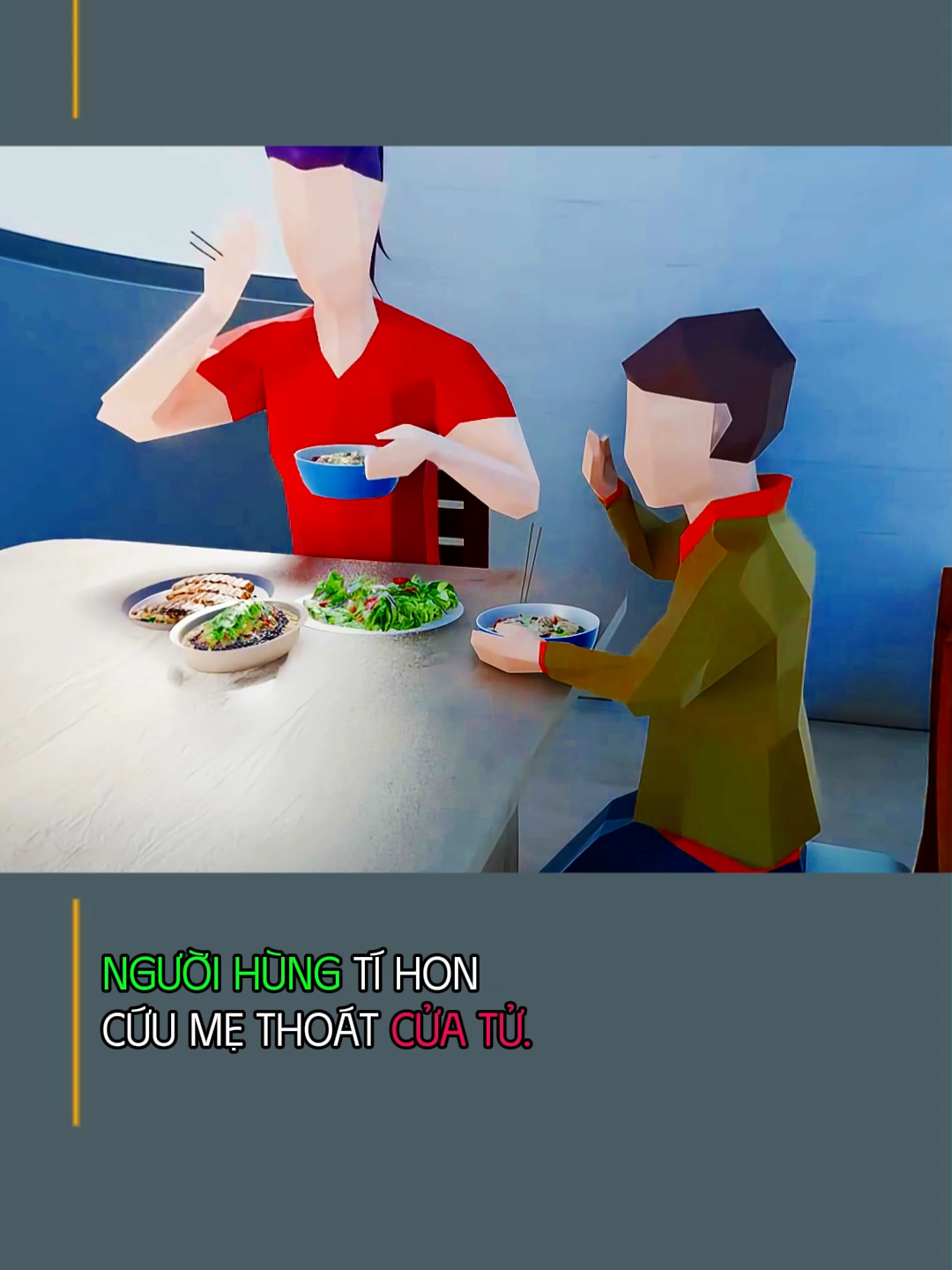 Người hùng tí hon cứu mẹ thoát cửa tử.