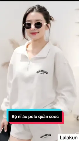 Set nỉ áo polo phối quần sooc#thoitrangnu #viralvideo #xuhuong .
