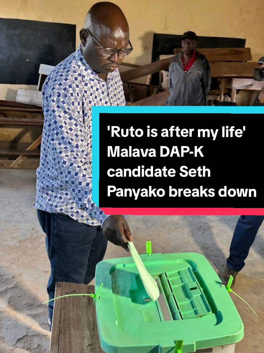 Malava DAP-K candidate Seth Panyako breaks down after citing his life is in danger🫵