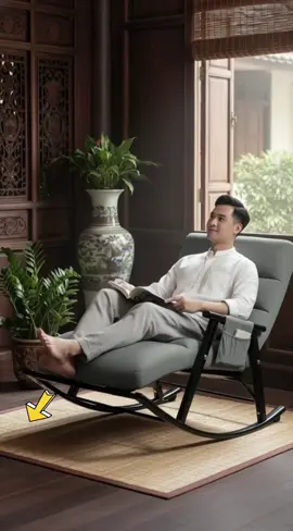 GHẾ THƯ GIÃN BẬP BÊNH CAO CẤP  Ghế thư giãn có thiết kế đệm dày, phần tựa lưng êm ái, khung dạng bập bênh tạo cảm giác thoải mái khi ngả người. Bề mặt đệm có kiểu ô vuông may nổi, mang lại vẻ sang trọng và phù hợp với không gian ấm cúng. Chiếc ghế này phù hợp để ngồi đọc sách, nghỉ trưa, uống trà hoặc thư giãn cuối ngày. #ghethugian #ghebapbenh #ghebapbenhdoi #ghethugian2nguoi #ghe 