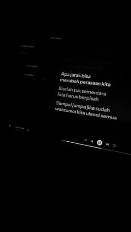 🎧🫀 #foryoupage #liriklagu #sementara #lyrics #spotify 