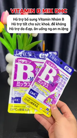 Viên uống Vitamin B mix đến từ Nhật Bản! - Thành phần: Vitamin B1, B2, B6, B12, Inositol, Acid folic, Biotin - Công dụng: Hỗ trợ bổ sung Biotin, acid folic,inositol và 1 số nhóm Vitamin B cho cơ thể, hỗ trợ tạo m.au', hỗ trợ giúp da kh.oẻ m.ạnh - Hướng dẫn sử dụng: Ngày uống 1 viên duy nhất. #vitaminb #bmix #dhcvitaminb #depda #vitaminbmix 