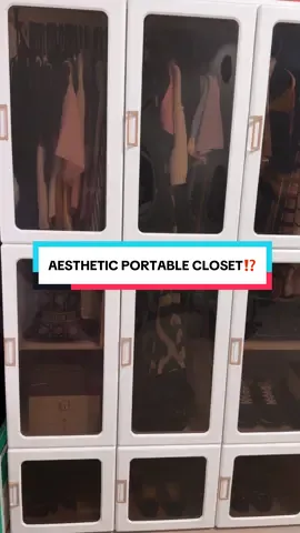 AESTHETIC PORTABLE CLOSET😍 PERFECT SA MGA PALIPAT LIPAT NG BAHAY🏠🤗 #ClosetAesthetic #OOTDClosetVibes #MinimalWardrobe #AestheticClosetSetup