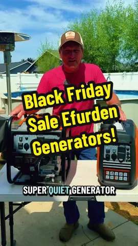 Two insane Black Friday generator deals right now — the EfurdEn 2500W Super Quiet Inverter for camping, home backup, or RV use… AND the EfurdEn 4000W/4400W Open Frame Generator for heavier-duty power needs. Both gas powered, long runtime, quiet operation, CO sensors, and perfect for storm season or emergency home backup. These are major markdowns right now — grab one before the sale ends! #viral #blackfridaydeal #Efurden #tiktokshopcreatorpicks #tiktokshopblackfriday @Efurden @Efurden USA 