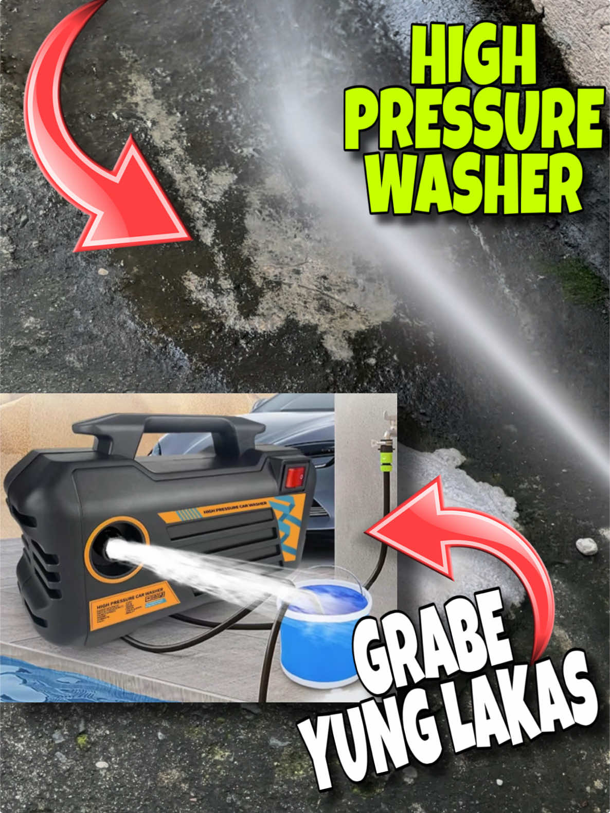Meego HIGH PRESSURE WASHER sobrang lakas, waterfproof at mura na.  #highpressurewasher #pressurewasher #tiktokfinds #fypph #akosilakay 