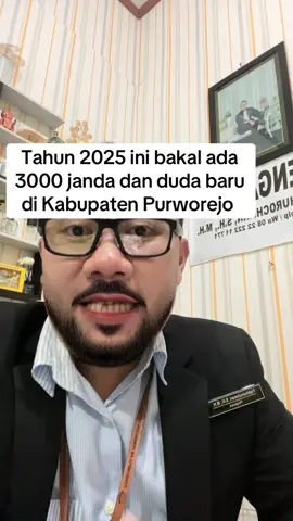 Tahuj ini bakal ada 3000 janda dan duda baru di Kabupaten Purworejo. #pengadilanagamapurworejo #pengacarapurworejo #pengacaradipurworejo #advokatpurworejo #lawyerpurworejo 