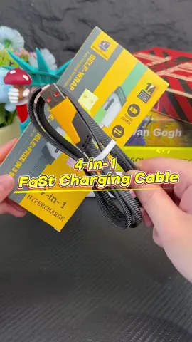 🔥😄Check out this 4-in-1 durable fast charger cable!😌😊#4in1chargingcable #fastchargingcable #tiktokshopblackfriday #tiktokshopcybermonday #nylon  