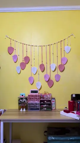 Finally naisabit ko din 🌸🩷🎀. #PinkHangingDecor #BohemianWallDecor 