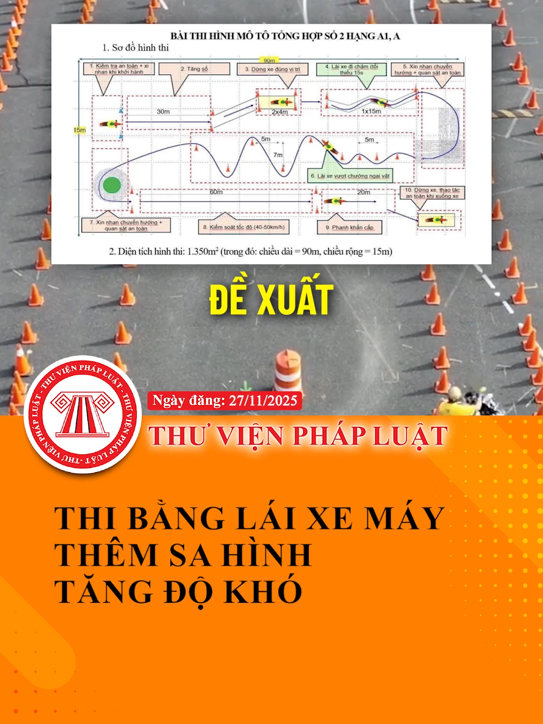 Đề xuất thi bằng lái xe máy thêm sa hình tăng độ khó #TVPL #ThuVienPhapLuat #LearnOnTikTok #Hoccungtiktok