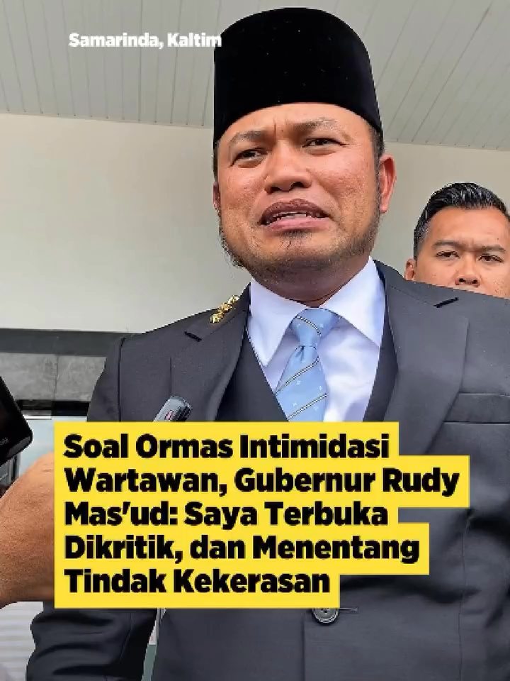 Gubernur Kaltim Rudy Mas'ud memberikan respon terhadap intimidasi yang dilakukan oleh salah satu ormas terhadap wartawan.  
