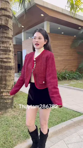 Áo khoác dạ nhung dáng lửng #aonu #thuytam61986 #thoitrangnu 