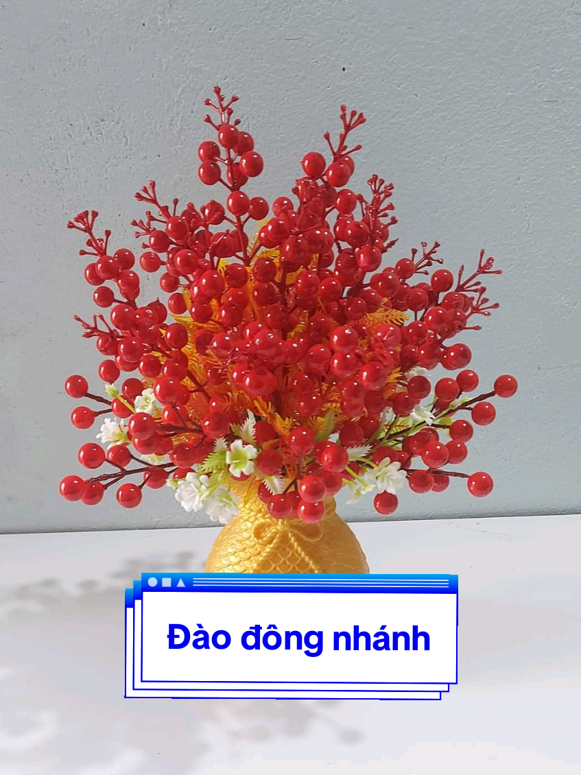 Đào đông đỏ nhánh rời #vythichhoa #trangtritet  #tet2026  #hoahandmade #xuhuong 