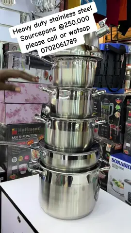 Heavy duty stainless steel Saurcepans @250,000 please call 0702061789 #fyppppppppppppppppppppppp #tiktokuganda🇺🇬🇺🇬🇺🇬 #craftykitchenware #kitchenware #stainlesssteel steel