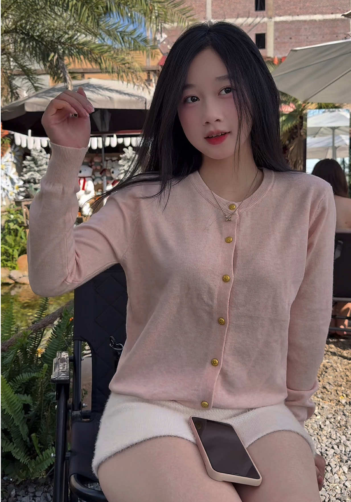 Cardigan hồng xinh iu