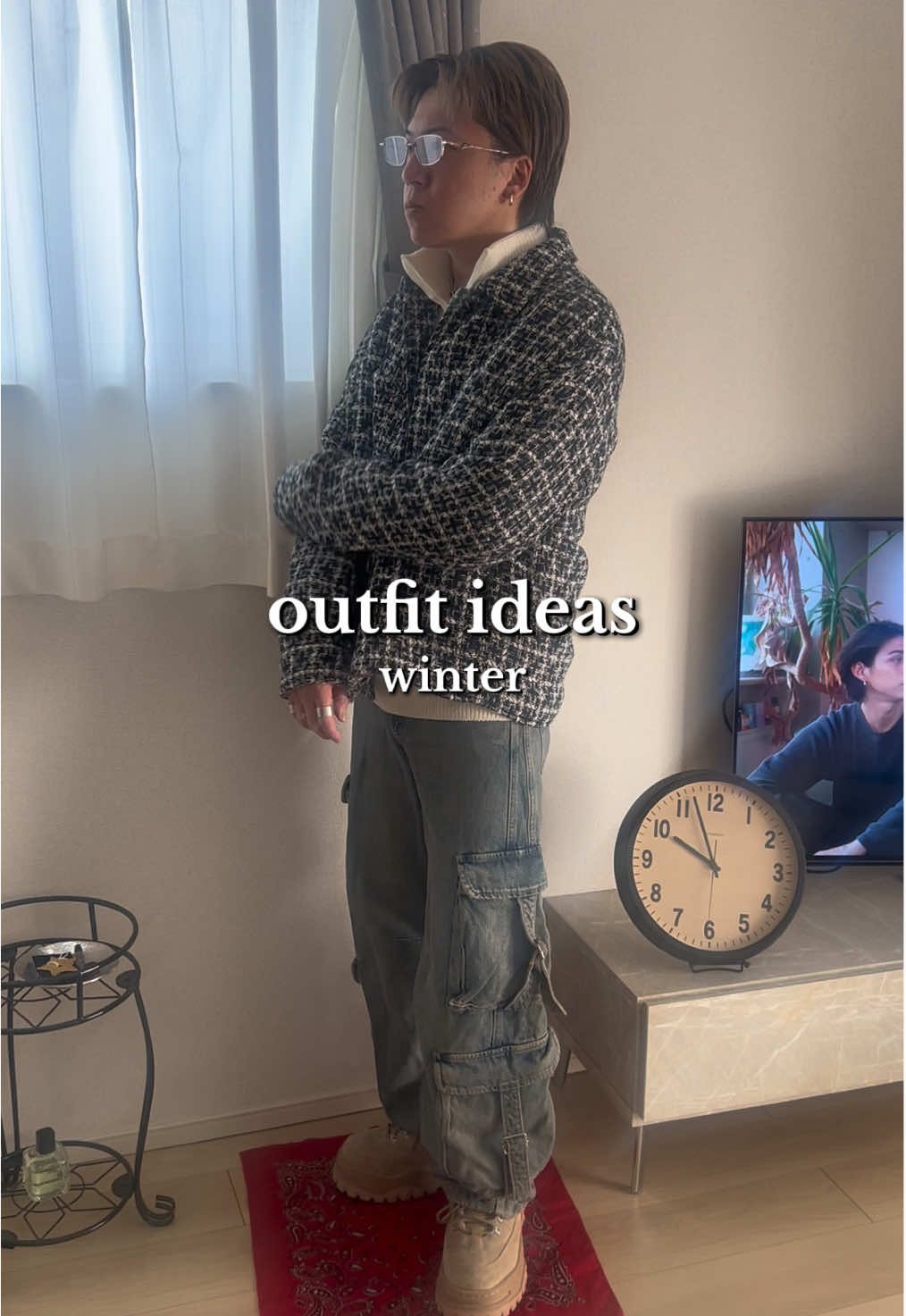 【outfit ideas】#冬コーデ #海外スタイル #outfitideas #ツイードジャケット #メガネ男子 