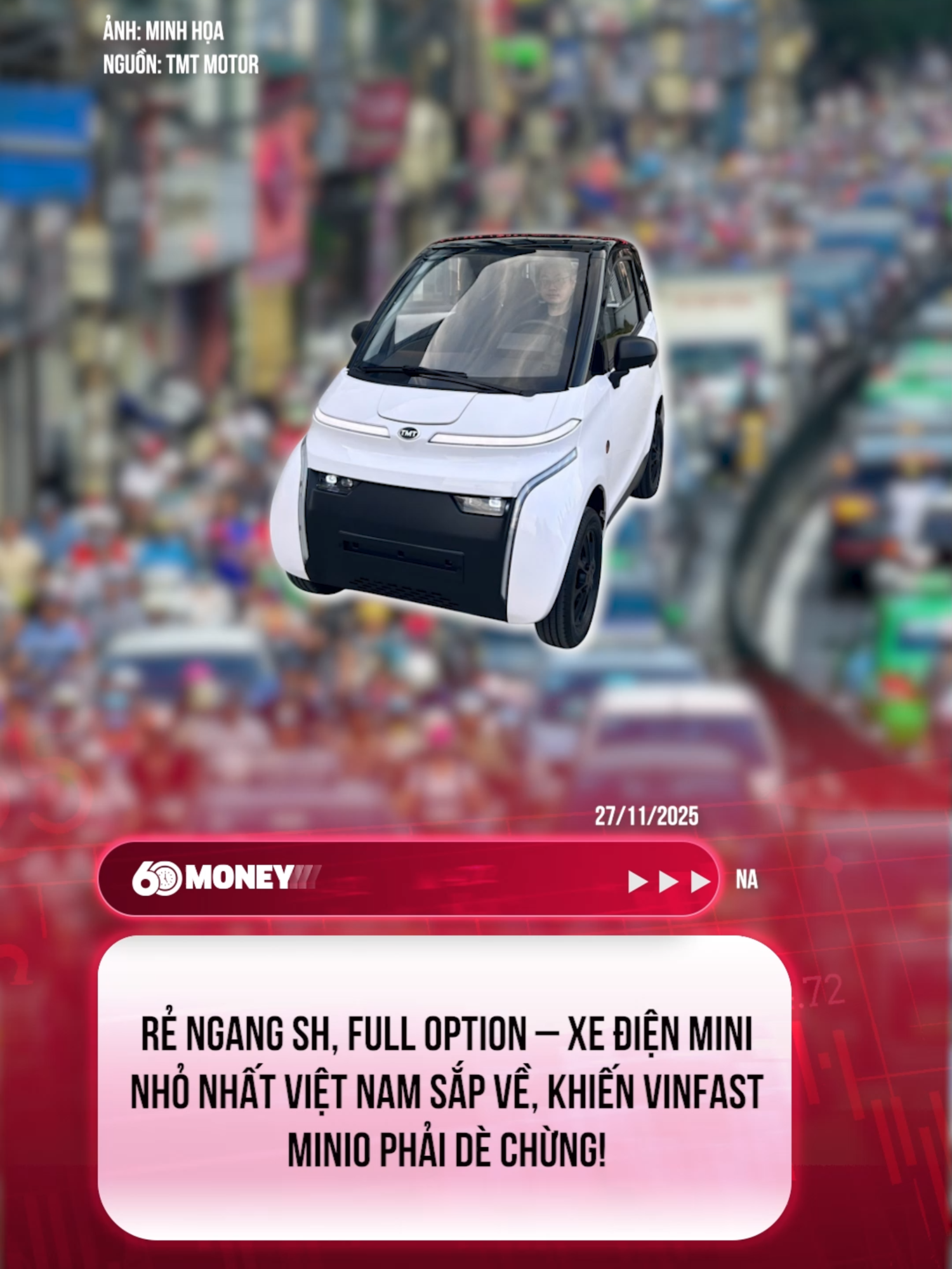 Rẻ ngang SH, full option – Xe điện mini nhỏ nhất Việt Nam sắp về, khiến VinFast Minio phải dè chừng! #60giaytaichinhtieudung #tiktoknews #60smoney #oto #sh