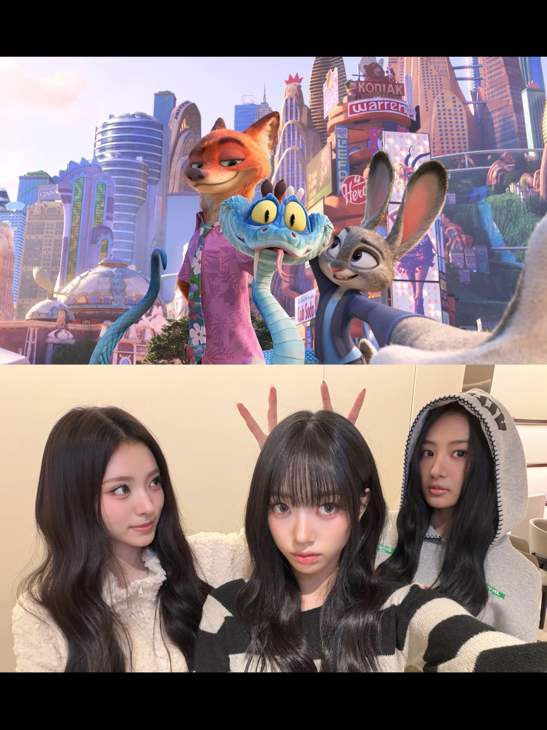 미 : 미야오도 주토피아 시민!? 🐾 야 : 야무지게 셀카 챌린지도 완벽 소화했ZOO📸✨ 오 : 오늘 바로! <주토피아 2> 보러 가자!🍿 <주토피아 2> 절찬 상영중🎬 #디즈니 #주토피아2 #Zootopia2 #MEOVV #미야오 #절찬상영중