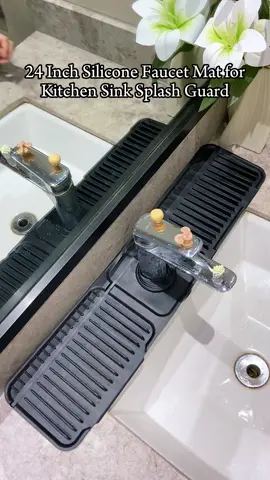 24-inch silicone faucet,suitable for kitchen sink splash guard #kitchenessentials #faucetmat #siliconemat #kitchen #homeessentials 