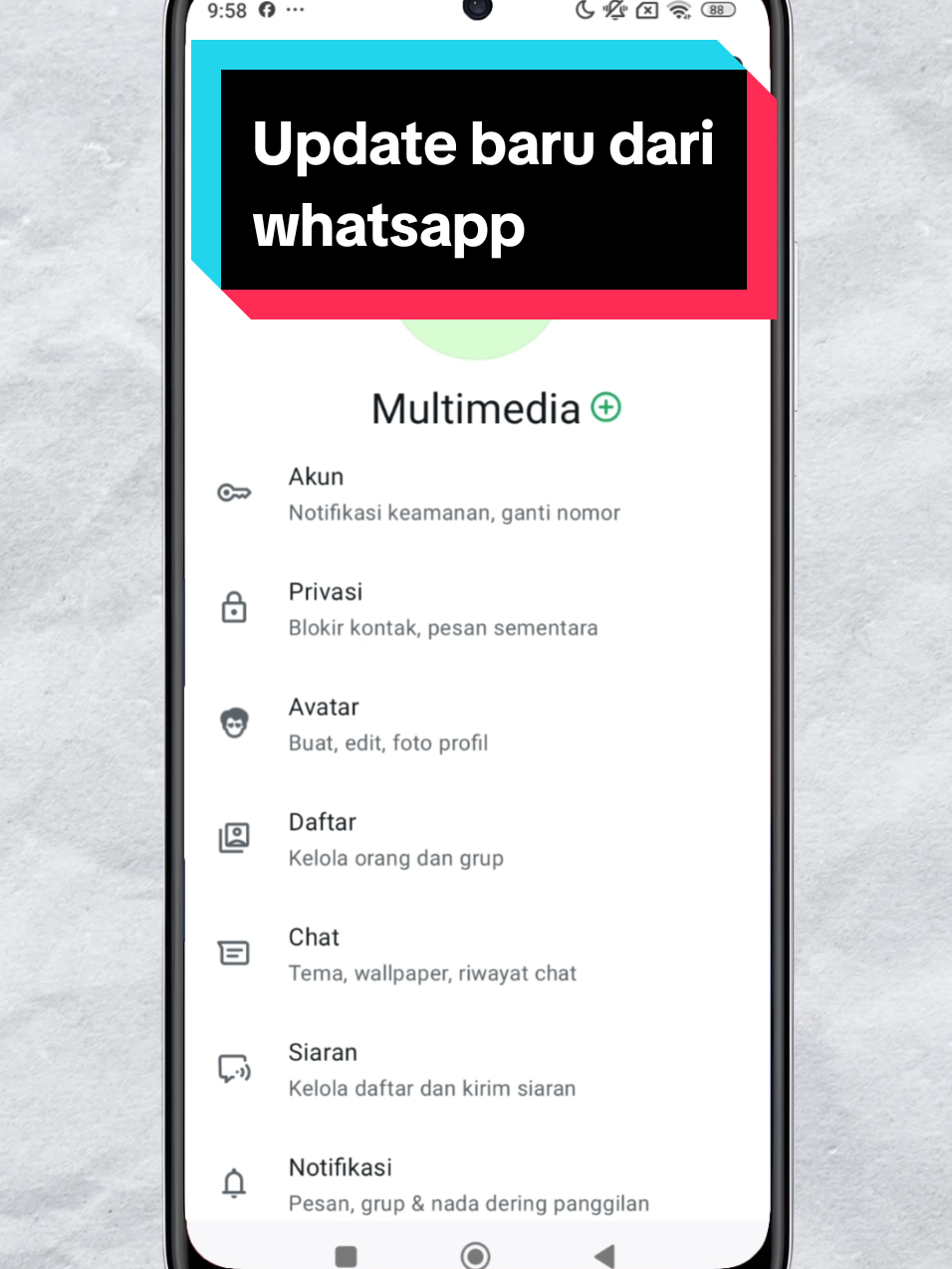 Ada yang udah update whatsappnya? #whatsapp #Tech #techtips #update #whatsappfeature