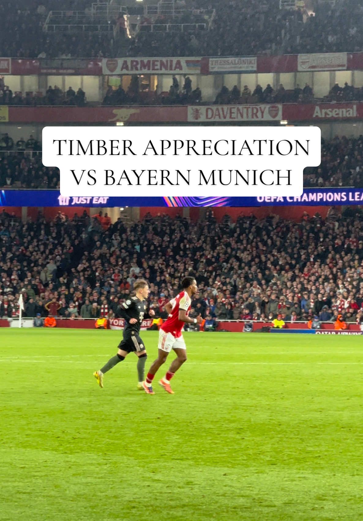 Appreciation Post: Jurrien Timber has played quality football on a consistent basis this season. There’s not many players that can come in and push Ben White out the starting 11. Amazing to have Odegaard back too! - Arsenal vs Bayern Munich #Arsenal #ChampionsLeague #Highlights #Timber 