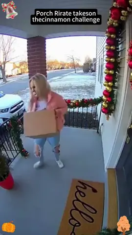 Security Cam Captures PERFECT Instant Karma Moment 😂#porchpiratecaught #glitter #package #prank #fyp