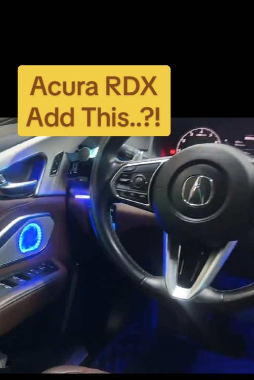 Who here loves blasting music while driving? Hands up 🙌  This ambient lighting upgrade is made for you.  Let the lights groove with you! #thanksgiving #acura #acurardx #carmodification #cartok 