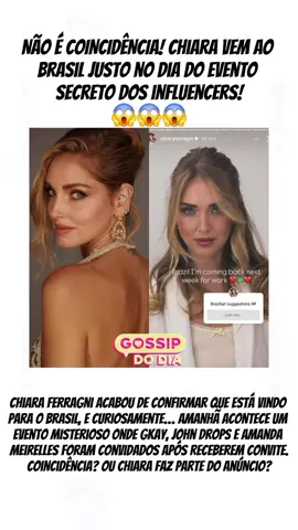 CHIARA NO BRASIL NO MESMO DIA DO EVENTO DE INFLUENCIADORES? SUSPEITO DEMAIS 😱😱😱 #Chiara #Fofoca #LeoDias #Celebridades #eventoclipfy @Clipfy League 