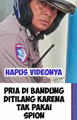 Viral Pria Di bandung,  kena tilang sama pal pol karena tak palai Spion #fyp 