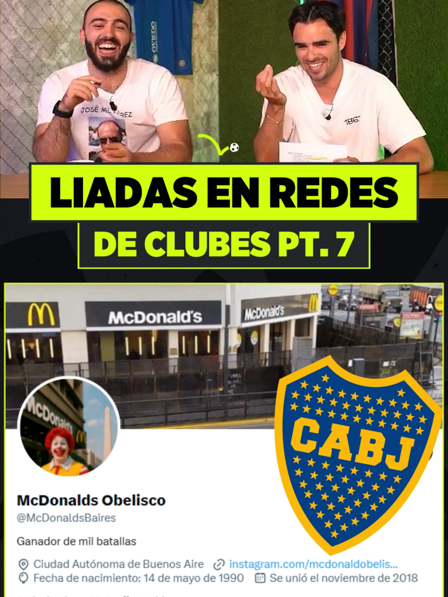 🤣 El McDonalds del Obelisco y las celebraciones de Boca Juniors 😂 Liadas en redes sociales de los clubes Pt. 7 #futbol #humor #twitter #rrss #deportesentiktok