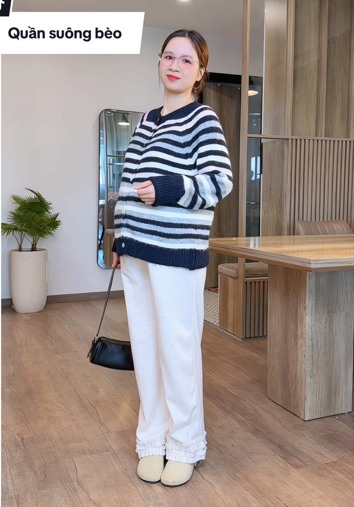 Quần bầu suông lại có nhún bèo như này vừa xinh vừa lạ các mẹ ạ #mebau #thoitrangbau #quanbau #quanbauthoitrang #kaityphuong  