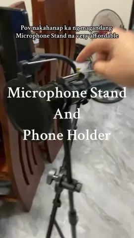 Nakahanap ka ng Microphone Stand na may kasama ng phone holder.. what you see is what you get #microphonestand #phonestand#microphone #microphoneholder 