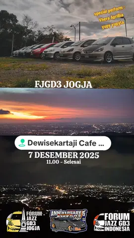 Di tunggu kedatanganya di Jogja , semua owner Honda jazz gd3..😁✌️ tanggal : 7 Desember 2025