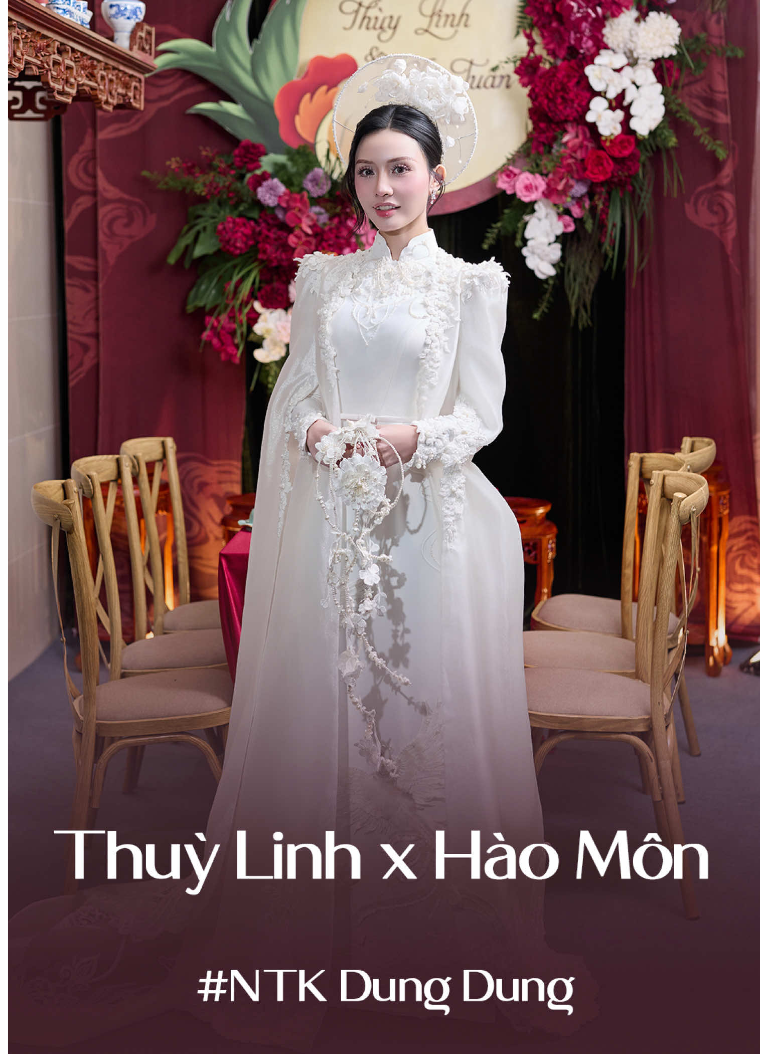 Nàng dâu ngọt ngào Thuỳ Linh và bản thiết kế Hào Môn #ddbridal #ntkdungdung #xuhuong2025 #aodai #makeup @D.D Bridal 