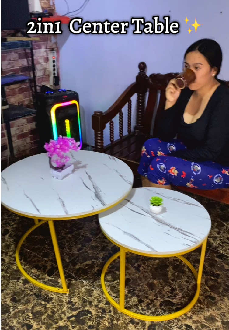 2 in 1 center table/coffee table Lakas maka sosyal neto table 🥹✨⭐️ #centertable #coffeetable #2in1centertable #sidetable #homefurniture 