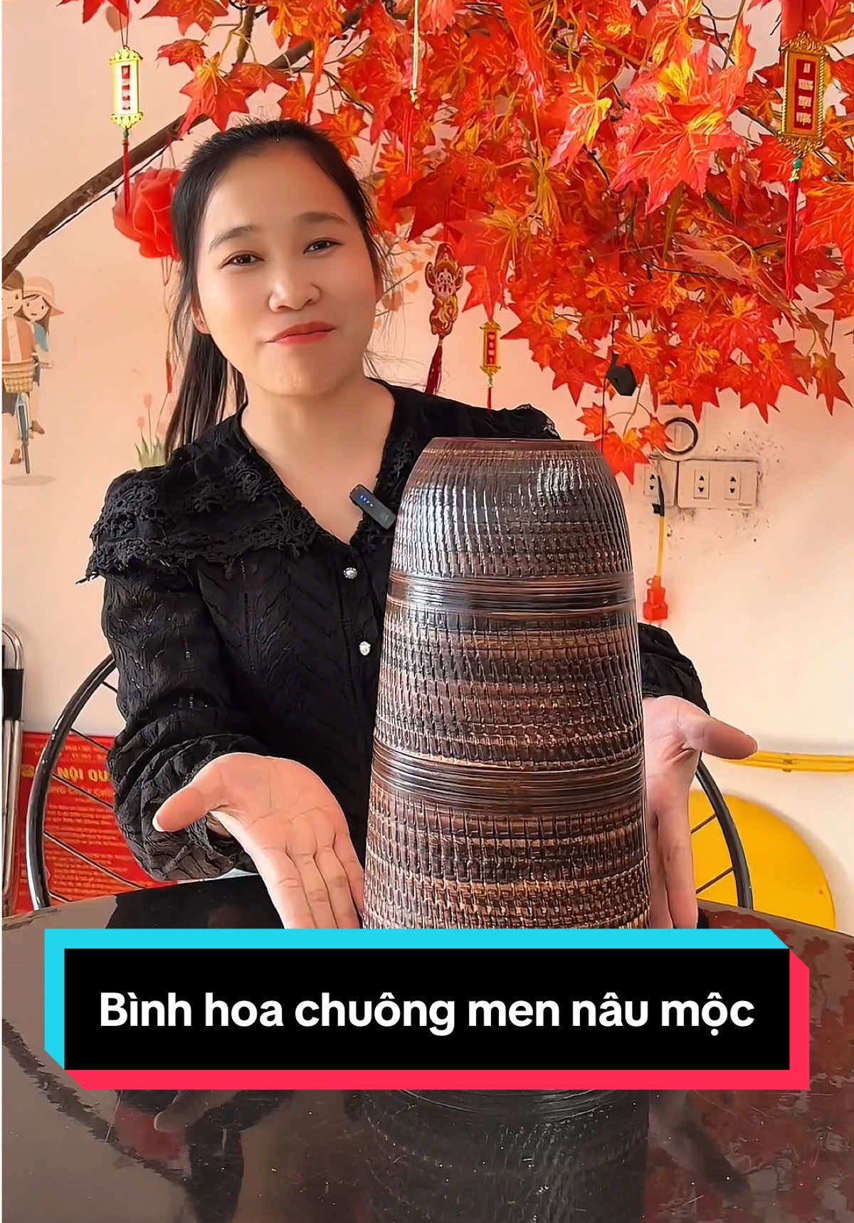 Bình hoa chuông men nâu mộc #trieunguyet8866 #binhhoabattrang #binhchuong #binhcamhoa #xuhuongtiktok 