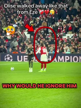 Olise shocking reaction ignoring Eze after he gave him a hand and run away ❤️‍🩹💔😢#arsenal #foryou #foryoupage #reaction #football 