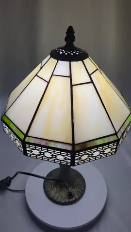 Tiffora Tiffany Style 10 Inch Stained Glass Handcrafted Table Lamp