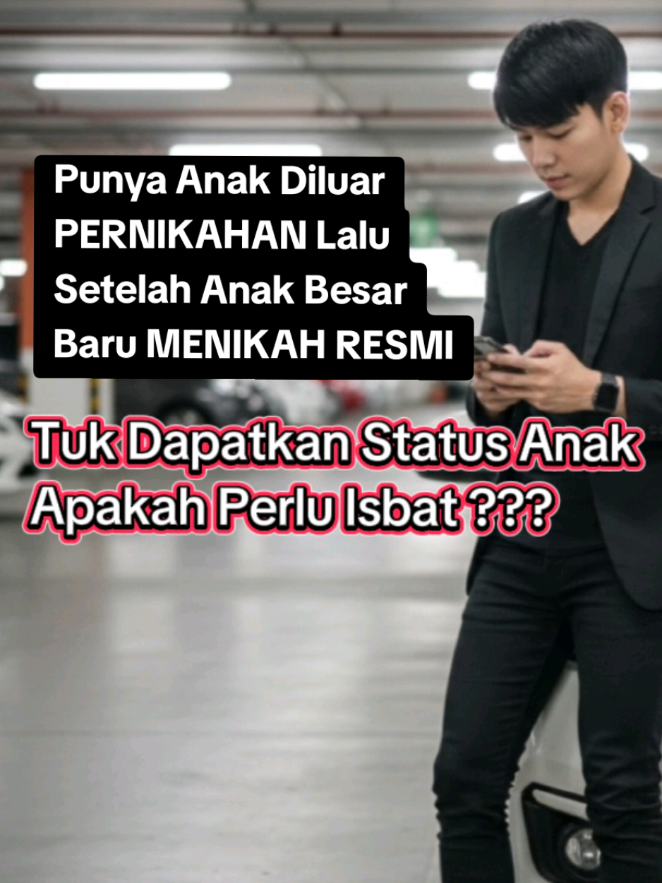 Bang‼️ kalo punya ANAK DILUAR NIKAH trus anak udah gede baru NIKAH RESMI sama laki2 gimana? . . #edukasihukum #hukumperkawinan #konsultasihukum #belajarhukum #lawyer 