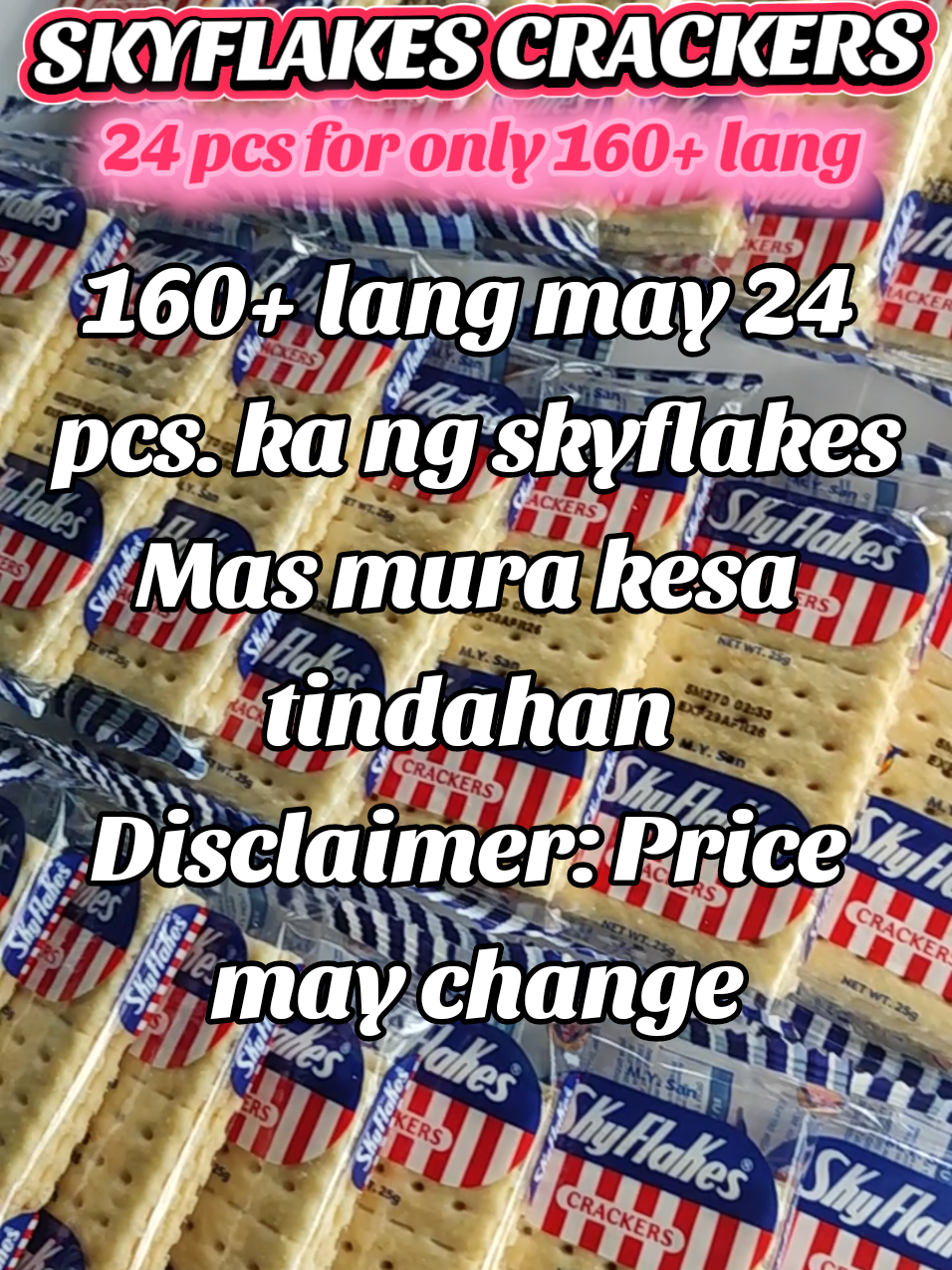 160+ PESOS LANG MAY 24 PCS. KA NG SKYFLAKES CRACKERS. #skyflakes #SKYFLAKES #biscuits #biscuit #snacks 